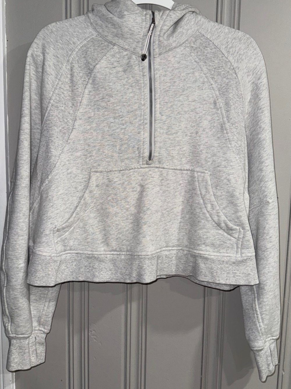 Gray Lululemon cropped scuba
